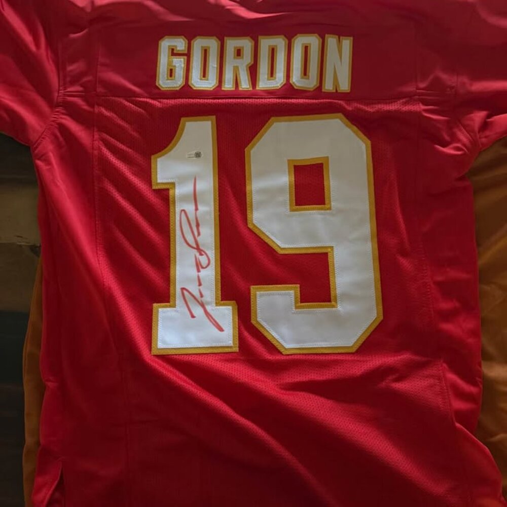 Josh Gordon Kansas City Jersey signed Jersey.  Beckett Witness Authenticated